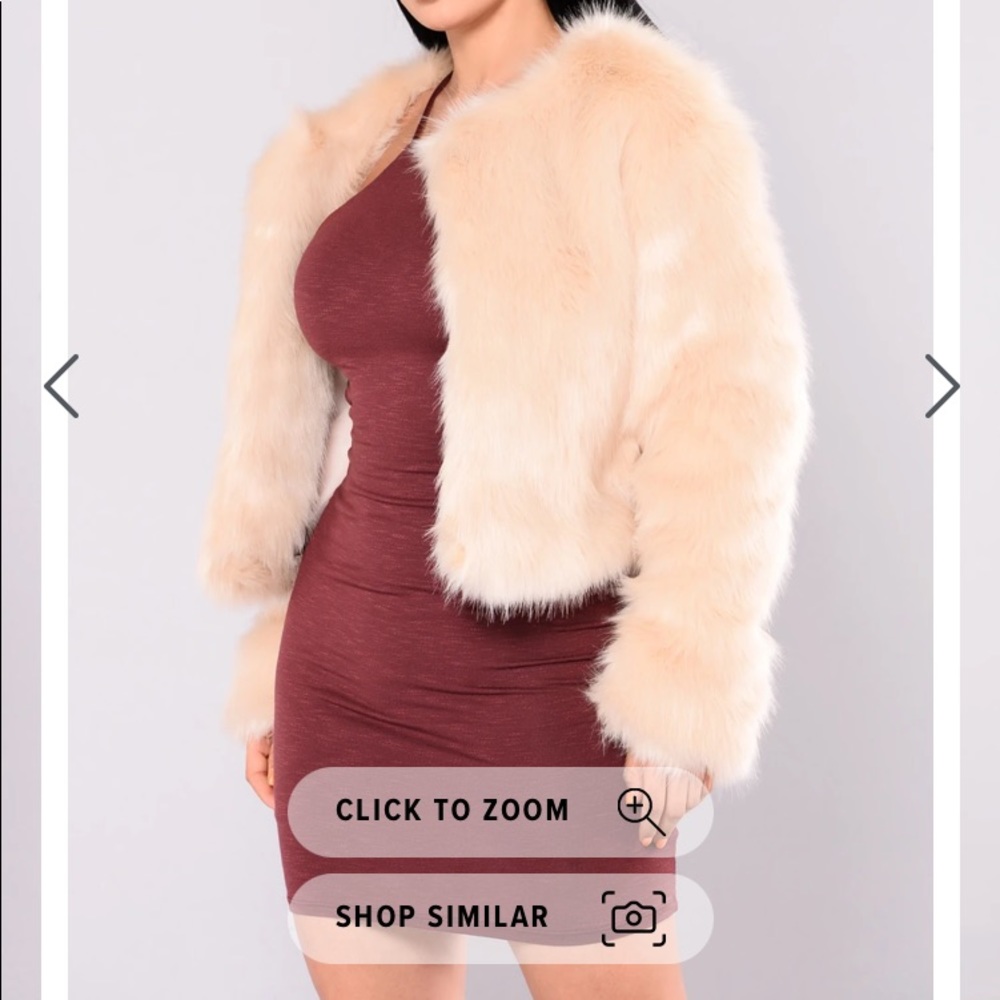 Fur Jacket - Natural/Tan - Picture 4 of 10